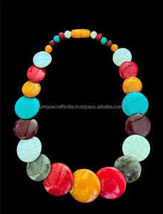 Collar de resina bohemio moderno de alta calidad 2024, artesanía única, precio de venta directa de la India del fabricante indio - Product Image 4