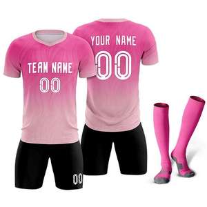 Custom Purple Yellow Soccer Jersey Set V-Neck Short Sleeve Sublimated Breathable Unisex Adult Team Apparel - Product Image 1