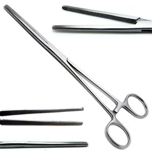 Pinzas para Sujetar Esponjas Quirúrgicas de Acero Inoxidable, Uso Médico, Reutilizables - Product Image 1