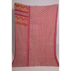 Vintage Kantha <b>Quilt</b> Indian Floral Print Handmade Cotton <b>Throw</b> Eco Friendly Boho Reversible Bedspread - Product Image 2