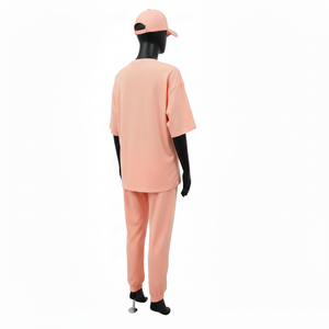 Ensemble de survêtement et t-shirt décontracté 2 pièces en coton 100 % pour femme, idéal pour le yoga, le fitness et le jogging – Collection été - Product Image 5