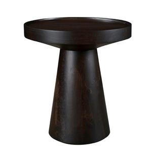 Table d'appoint en acacia finition naturelle, forme ronde, magnifique pour décorer hôtel, maison, restaurant, cafétéria, personnalisable - Product Image 2