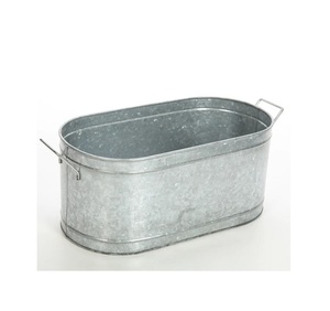 Prix promotionnels : Ensemble de 3 seaux à plantes en métal galvanisé, style rustique, pots de fleurs d'extérieur pour la décoration de jardin - Product Image 4