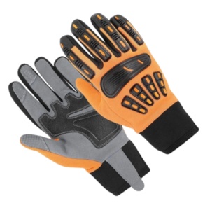 Gants de travail mécaniques en cuir synthétique renforcé Amara, haute performance, enduits de latex, résistants aux chocs et à la chaleur, avec protection en caoutchouc TPR - Product Image 1