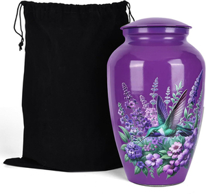 Urnes funéraires décoratives en laiton pour cendres d'adultes, urnes faites à la main pour hommes et femmes, urnes funéraires - Product Image 1