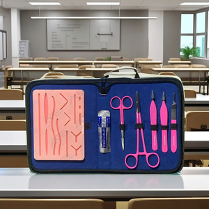 Kit de entrenamiento de práctica de cirugía de acero inoxidable para estudiantes, Kit de sutura de entrenamiento para estudiantes de medicina, instrumentos médicos - Product Image 1