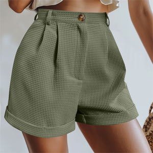 Nuevos shorts de algodón transpirables de cintura elástica media para mujer 2026, de color liso, estilo urbano, tres cuartos, para primavera, venta al por mayor - Product Image 2