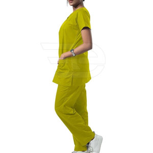 Hospital Scrubs <b>Set</b> Nurse <b>Doctor</b> Medical Uniform Soft Comfortable Breathable Clinic Workwear Top Pants - Product Image 3