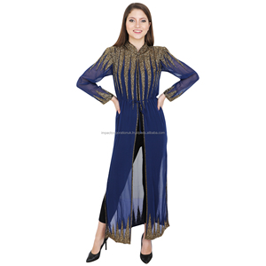 Vente chaude 2024 Robe Abaya musulmane de la marque IMPACT Femmes Dubaï Arabe Caftan marocain Vêtements islamiques Fabriqué en Inde Modèle 2012.0 - Product Image 4