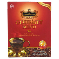 Café moulu Arabica King Coffee, mélange gourmet, 500g, torréfaction intense, qualité supérieure, prix compétitif, vente en gros, export