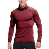 Camiseta de Compresión de Alta Calidad en Spandex/Poliéster para Hombre, Personalizable OEM, Manga Larga, UPF 50+, Transpirable, Ecológica, de Secado Rápido