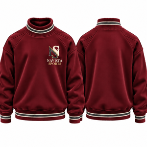 Sudadera Casual de Cuello Alto para Mujer, Forrada de Felpa Gruesa, Ecológica, 100% Algodón, Tejido de 360g, Venta al Por Mayor Personalizada - Product Image 5