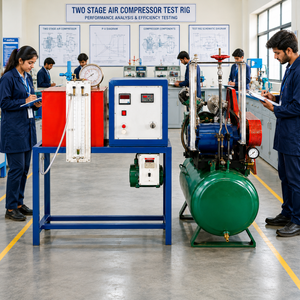 Equipo de Prueba para Compresores de Aire Rotatorios |   Sistema de Medición de Eficiencia Volumétrica y Entrega de Aire Libre | Laboratorio de Ingeniería Mecánica - Product Image 4