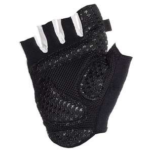 Half Finger Cycling Gloves Black White Mesh Palm Protection Adult Genuine Leather Breathable Animal Print - Product Image 2