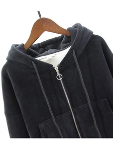 Ensemble 2 pièces décontracté en velours épais pour l'automne : haut court à capuche et pantalon droit, chaud et chic - Product Image 4