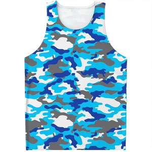 Débardeurs personnalisés à motif camouflage par sublimation, débardeurs d'été simples et décontractés imprimés en 3D, t-shirts amples et respirants pour hommes, pour l'extérieur - Product Image 4