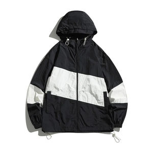 Ensemble de survêtement coupe-vent en nylon décontracté pour hommes et femmes, avec logo, fermeture éclair, léger, pour l'hiver - Product Image 5