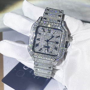 Reloj de pulsera de lujo con diamantes incrustados, marca Vvs, reloj de moissanita mecánico de acero inoxidable, reloj personalizado Buss Down para hombre - Product Image 5