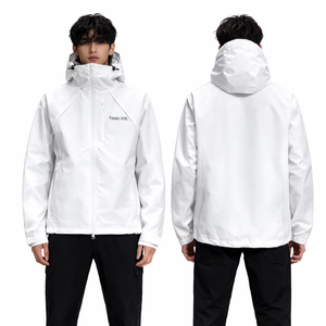 Chaquetas cortavientos de nailon suave para exteriores, diseño personalizado, para hombre, de alta calidad, a prueba de viento e impermeables, con cremallera. - Product Image 1