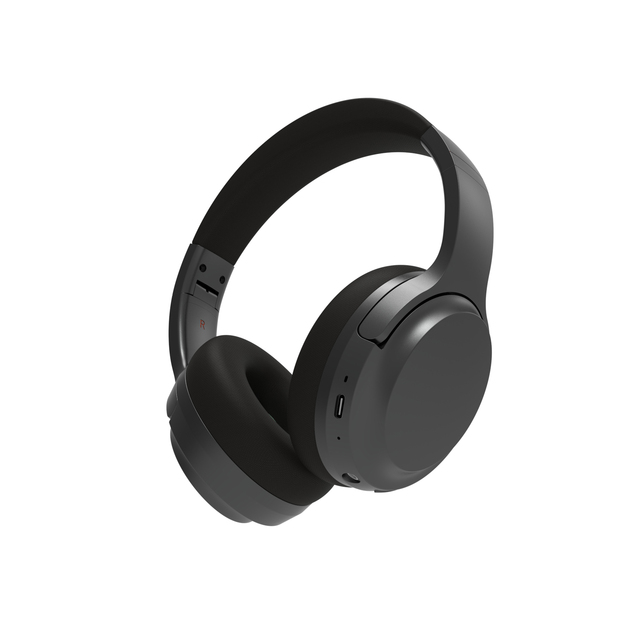 Cream Beige D6 ANC 5.4 Wireless Headphones Active Noise Cancelling Over Ear Headset 35H Playtime Sports Mic