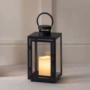 Golden <b>Brass</b> <b>Lantern</b> Candle Holder Set for Home Decoration Indoor Outdoor Use Durable Metal Design - Product Image 3