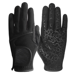 Guantes de equitación de cuero de dedo completo con agarre superior en la palma, ligeros, personalizables y antideslizantes - Product Image 1