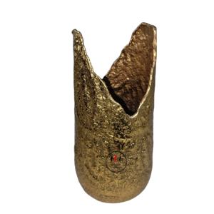 Vente chaude Vase en métal aluminium doré vieilli Design moderne fait à la main pour la décoration de jardin de mariage et de maison - Product Image 1