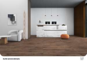 กระเบื้องพอร์ซเลนลายไม้คุณภาพสูง ผิวด้าน ขนาด 600x1200 มม. สำหรับปูพื้นและผนังตกแต่งภายในสไตล์โมเดิร์น - Product Image 2