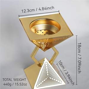 Brûleur d'encens Bakhoor traditionnel de luxe, 100% matières premières naturelles, pour la fragrance religieuse et domestique, écologique, durable, classique - Product Image 4