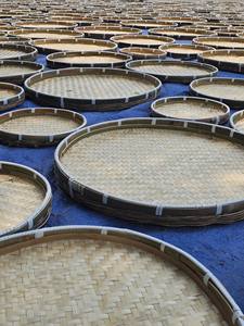 Rustic Wicker Fruit Tray with Handle Durable Handwoven Serving Tray for Kitchen <b>Display</b> Home Decor and Retail Presentation Use - Product Image 5