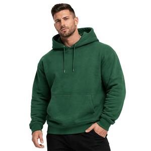 Sweat-shirt d'hiver de haute qualité, surdimensionné, épais (430 g/m²), délavé à l'acide, 100 % coton, molleton vert, séchage rapide, anti-plis - Product Image 1
