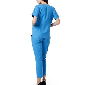 Vente en gros de tenues médicales pour femmes, blouses médicales extensibles 4 directions, uniformes médicaux à col en V, ensembles de blouses médicales pour femmes - Product Image 6