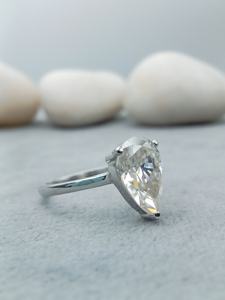 เครื่องประดับ D'VINS JEWELS แหวนหมั้นทองคำแท้ 10K รูปทรงลูกแพร์ ดีไซน์ทันสมัย น้ำหนัก 2 กะรัต ระดับความสะอาด VVS/VS พร้อมเพชร EF ที่เพาะเลี้ยงในห้องปฏิบัติการ เหมาะสำหรับงานแต่งงาน - Product Image 4