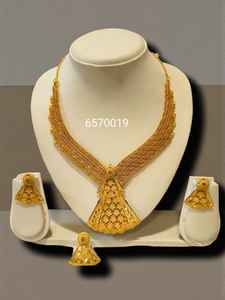 AWAIS HOUSE Collier Hiphop en laiton plaqué or 6 grammes avec diamant serti griffe infini, pour femmes africaines, festivals, mariages et fêtes - Product Image 2