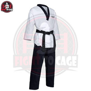 Trajes de Taekwondo de Primera Calidad en Contraste de Color Blanco y Negro, Sin Logotipo, de Gran Venta - Product Image 2
