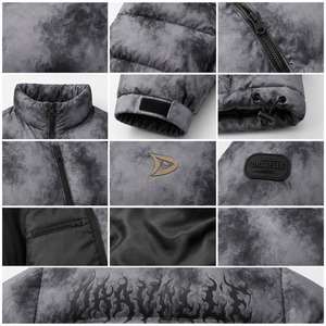 Premium <b>Men</b> Puffer <b>Jacket</b> High Collar <b>Warm</b> Winter Coat Water Resistant Custom Wholesale Supplier - Product Image 5