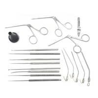 Ensemble d'instruments de myringotomie 15 pièces, outils chirurgicaux ORL pour la chirurgie des oreilles, du nez et de la gorge des chiens, acier inoxydable de qualité hospitalière SURGINEXA