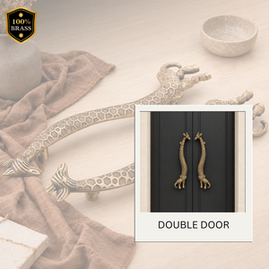 Poignée de porte principale design GIRAFFE avec finition antique mate pour portes d'entrée résidentielles, quincaillerie intérieure et architecturale - Product Image 3