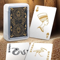 Cartes à Jouer Souvenirs Égyptiens - Cartes Durables à Finition Lisse avec Revêtement à Base d'Eau, Conception Personnalisée pour Usage Familial