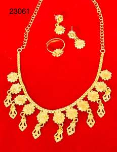 Ensemble de bijoux tendance en plaqué or 24 ct de style classique de Dubaï pour la France - Product Image 6