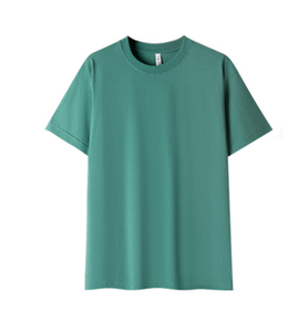 T-shirt en coton blanc à col rond et manches courtes pour homme, coupe classique, couleur unie, tricot jersey, design uni - Product Image 4