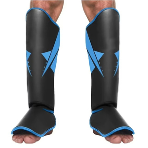 Customizable Comfortable Cowhide Leather Boxing Shin Guards Breathable Soft Eco-Friendly Heavy Duty Waterproof Leg Protector Hot - Product Image 1