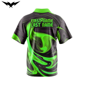 Wholesale fully sublimated Custom made polyester shirts <b>Bowling</b> team uniform Unisex polyester shirts - Product Image 2