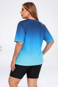 Maillots de bain pour femmes, ensemble 2 pièces, chemise de bain à manches courtes et short, maillot de bain pour femme, Rash Guard - Product Image 5