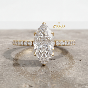 Marquise Cut Lab Grown Zircon 1 CT VVS2 EFG Color Luxury Engagement <b>Ring</b> Sterling <b>Silver</b> Claw Setting <b>Solitaire</b> Wedding Band - Product Image 2