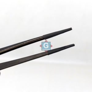 Pince à gemmes de précision en acier inoxydable Gray Rocks, outil pour bijoux en diamant, clips réglables avec position de verrouillage, rainures antidérapantes, noir - Product Image 6