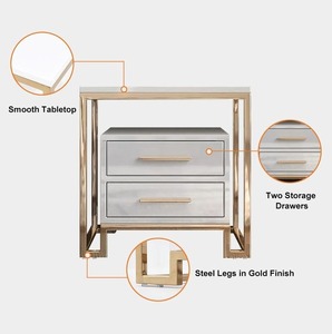 Metal Luxury Furniture <b>Marble</b> <b>Top</b> <b>Side</b> <b>Table</b> Gold Plated Metal <b>Side</b> Cabinet <b>Table</b> for Living Room, Drawing Room, Office - Product Image 2