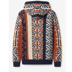 Sweat à capuche unisexe en tricot personnalisé avec logo, pull thermique en polaire pour l'hiver, coupe classique, 100% coton, imperméable, streetwear - Product Image 5