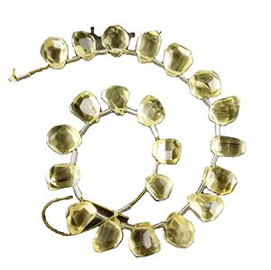 Perles de pépites de Quartz de citron à facettes naturelles pour collier, Bracelet, boucle d'oreille, bijoux de bricolage, perle de fabrication indienne - Product Image 1