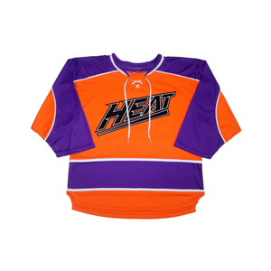 Maillot de hockey sur glace personnalisé en gros pour usine, avec corps en tissu maillé, numéros en twill cousus, col à lacets, pour équipe - Product Image 4